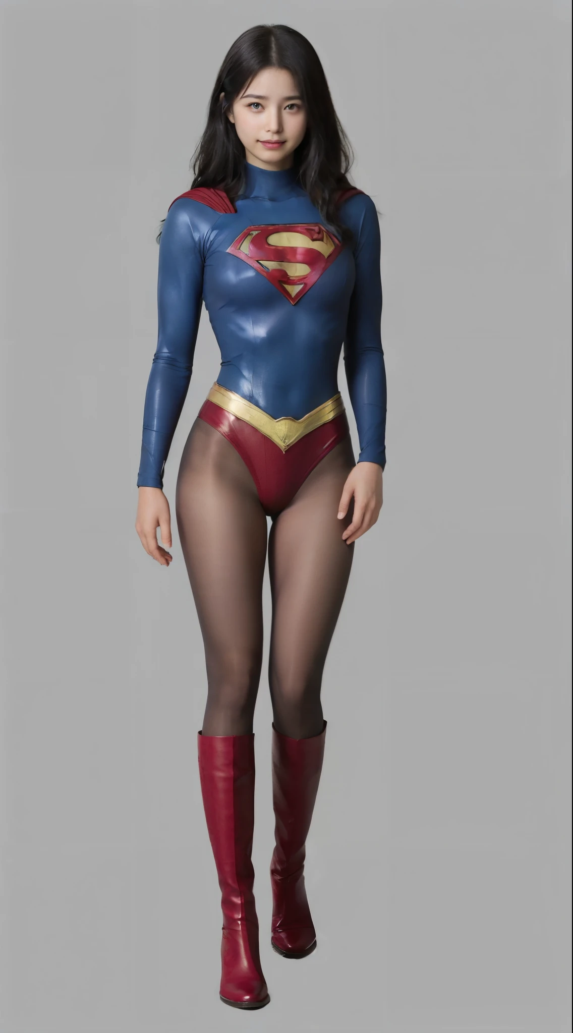 No background、(((Looking down)))、(((Painful facial expression)))、(((Beautiful legs in black tights.)))、(((Legally express the beauty of your smile)))、((((Make the most of your original images)))、(((Supergirl Costume)))、(((Beautiful short bob hair)))、(((suffering)))、(((Please wear black tights....、Wear red boots)))、((Best image quality、8k))、((Highest quality、8k、masterpiece:1.3))、(((Preserve background )))、Sharp focus:1.2、Beautiful woman with perfect figure:1.4、Slim Abs:1.2、Wet body:1.5、Highly detailed face and skin texture、8k