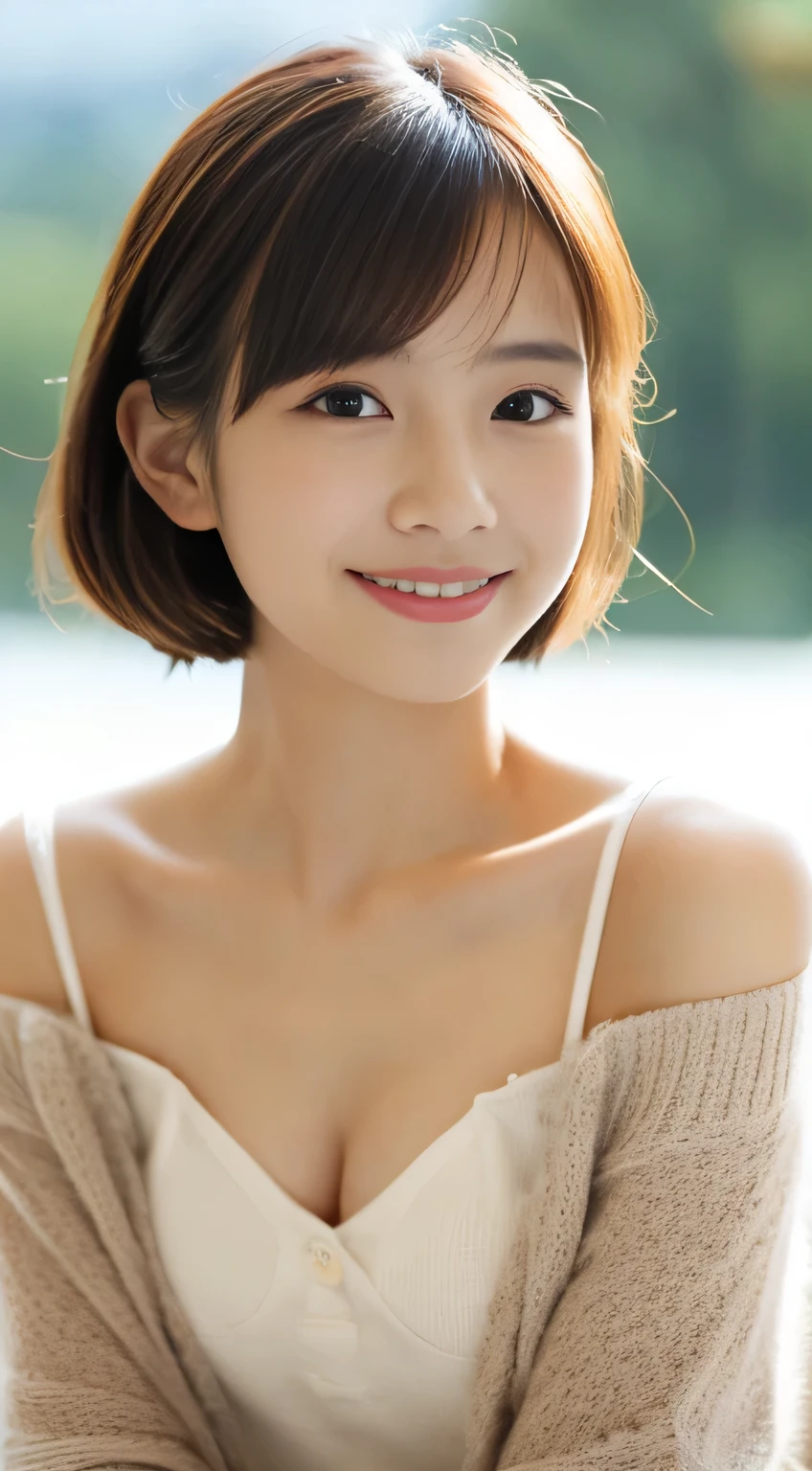masterpiece,best quality,(Japanese girl),((Beautiful girl)),cleavage,(off shoulder:1.2),(perfect body beauty:1.2),(shy smile),