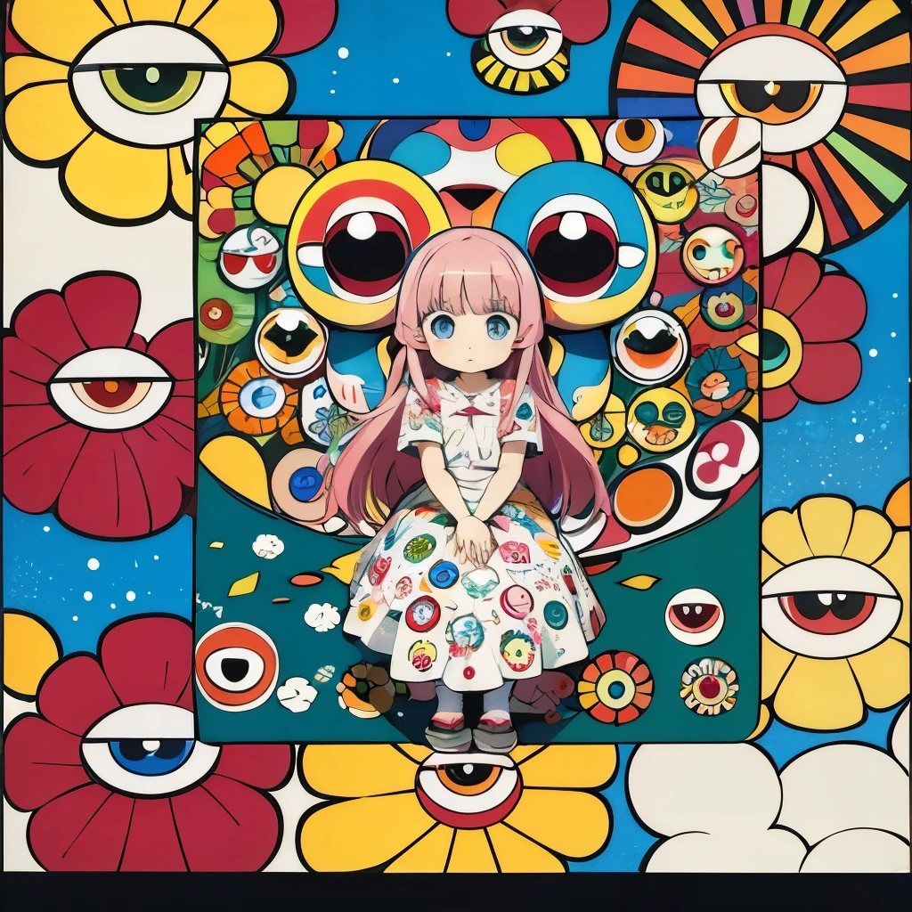 Expressionist artwork images、Takashi Murakami's painting style、Shizuka-chan