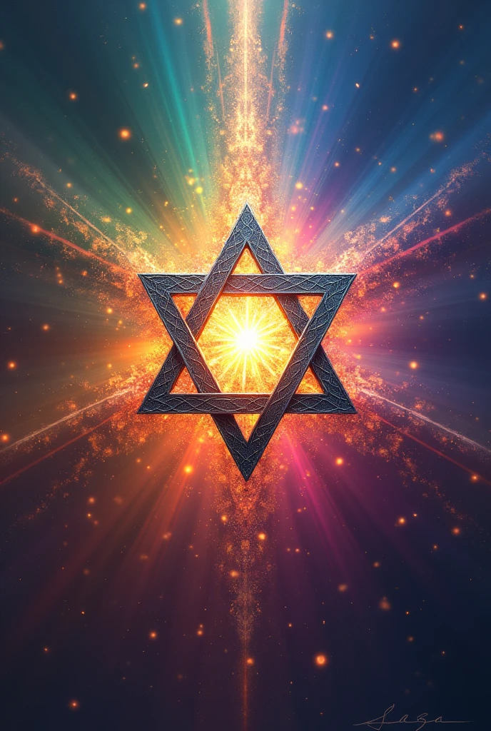 KABBALAH SYMBOL WITH RAINBOW COLORS