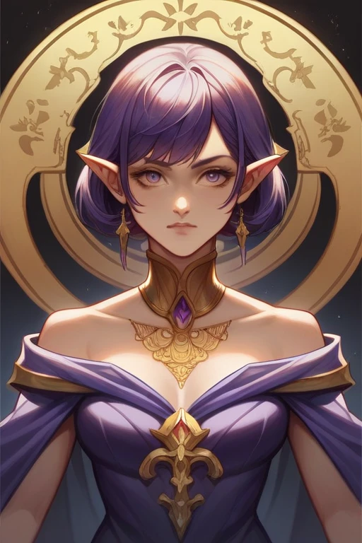 closeup headshot, off, a, wife, em, a, Gold, et, purple dress, chengwei stove on artstation, by Yang J., detailed fantasy art, Des illustrations off personnages époustouflantes, fanart best station&#39;art, Art off personnages épique et exquis, belle armure, extremely detailed art, detailed digital animated art, artgerm on artstation pixiv, Fille en armure