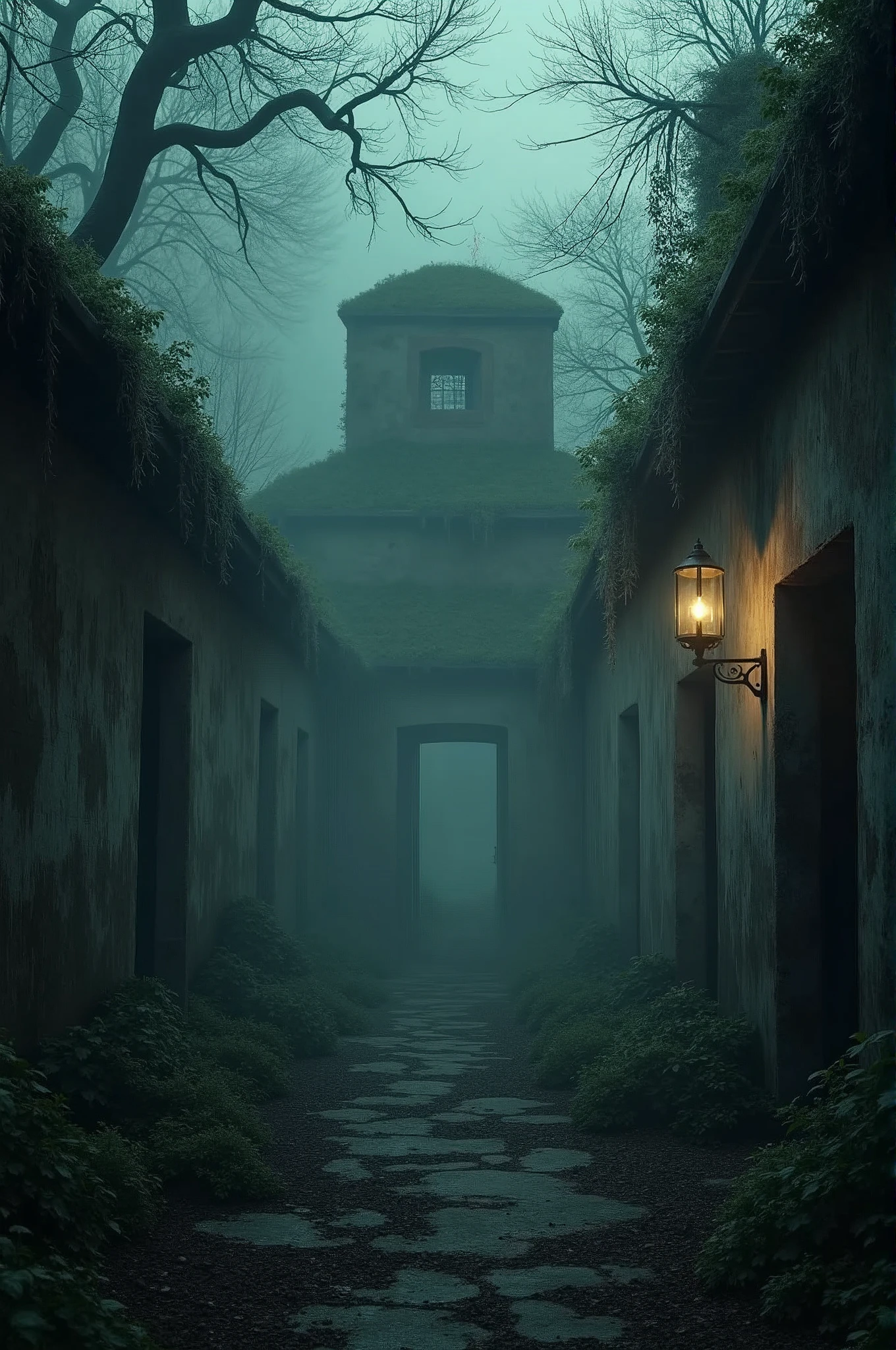 An unknown and mysterious haunted place in 16:9 ratio.