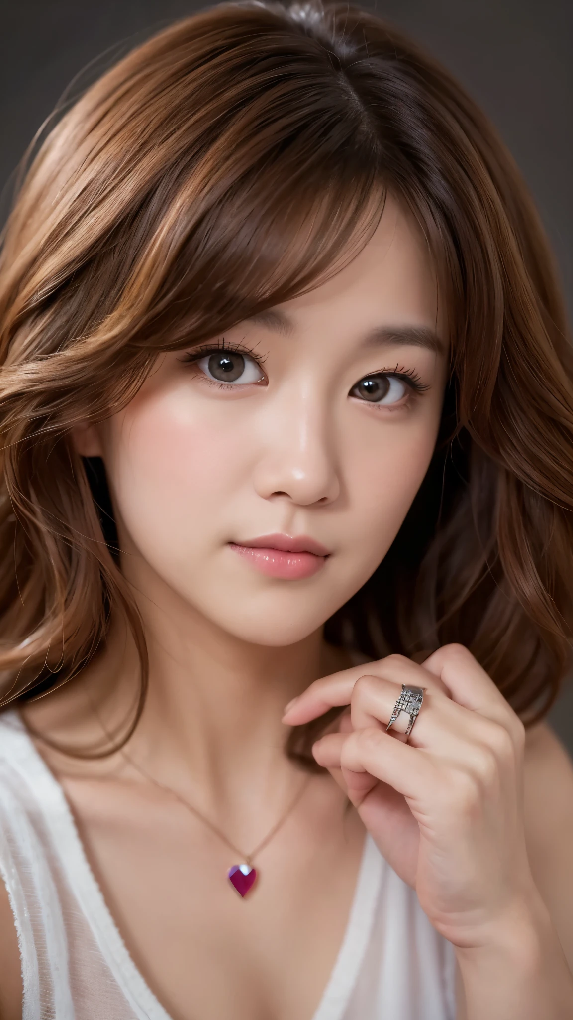 Mark Iplier, Half Korean,  Half German, Heart shaped face, Curly medium length hair,  Portraiture, YouTube Videos, Realistic, photograph, Ring lighting,  Ring lighting,  Every week 1