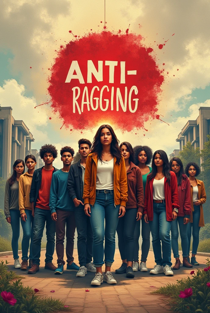 "Design a powerful and impactful poster aimed at stopping harassment against women. The poster should feature a diverse group of women standing united, with strong and determined expressions. The background should be bold, using dark colors like black or deep blue, with a contrasting bright spotlight on the women to symbolize empowerment and focus. Include a strong message like 'End Harassment Now' or 'Stand Up, Speak Out' in bold, large font at the top or center of the poster. Incorporate elements such as broken chains or shattered glass to represent breaking free from oppression. The overall tone should be serious and empowering, with an emphasis on unity, strength, and the urgency to act against harassment."