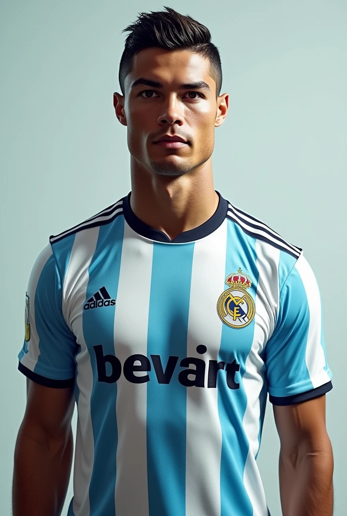 Cristiano Ronaldo with the Sporting Cristal shirt 