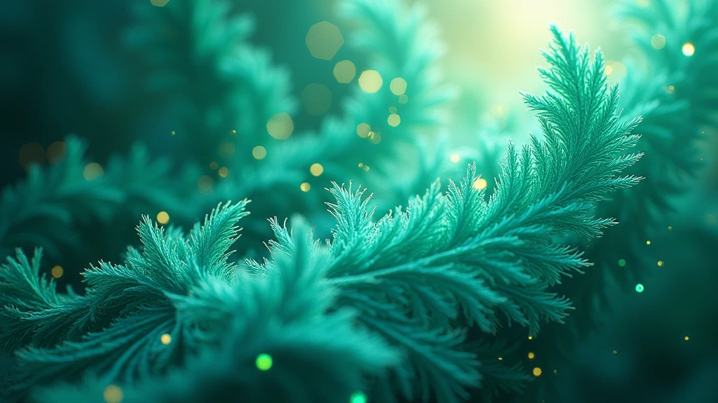 : A rich tapestry of emerald green and teal, with intricate, feather-like details emerging from the fluid patterns. 8k  