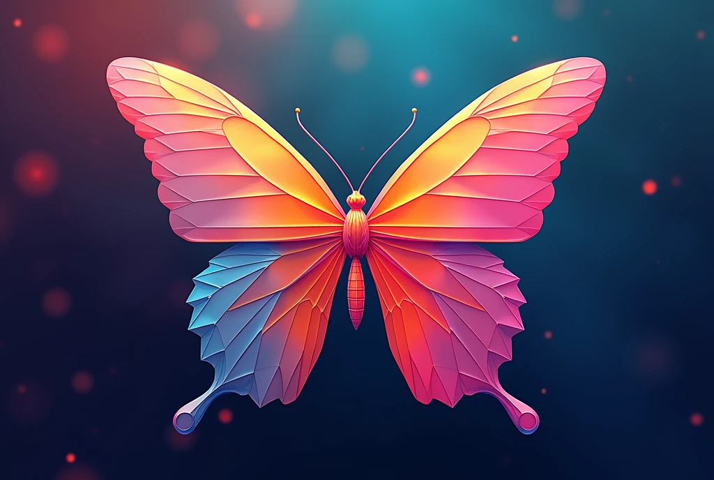 very futuristic digital impressionism, digital butterflies made of primitive triangles of different colours, abstract artwork, surreal composition, 8k quality, beautiful bauhaus colours
