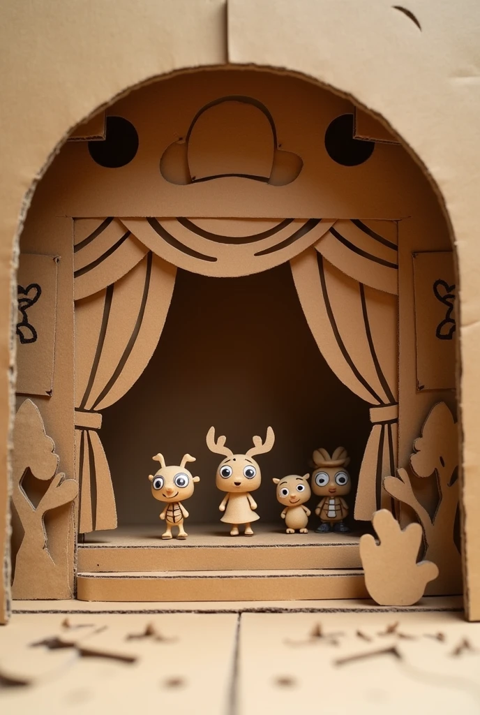 A fairly simple cardboard theatre 