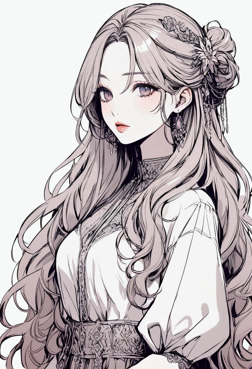 Girl, long hair 
