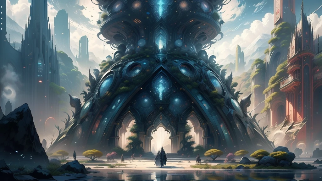 (best quality,4K,8K,high resolution,masterpiece:1.2),Extremely detailed,(Practical,Realistically,Realistically:1.37),A fantasy utopian world in the galaxy,Like a dream,Excellent,Excellent,incredible,incredible,Beautiful World,Ethereal,令人incredible的风景,Detailed scenery,Very charming,Utopian society,Peace and,Unlimited imagination,Magical Creatures,Fantastic Architecture,Bright colors,Strong visual impact。no humans, anime style