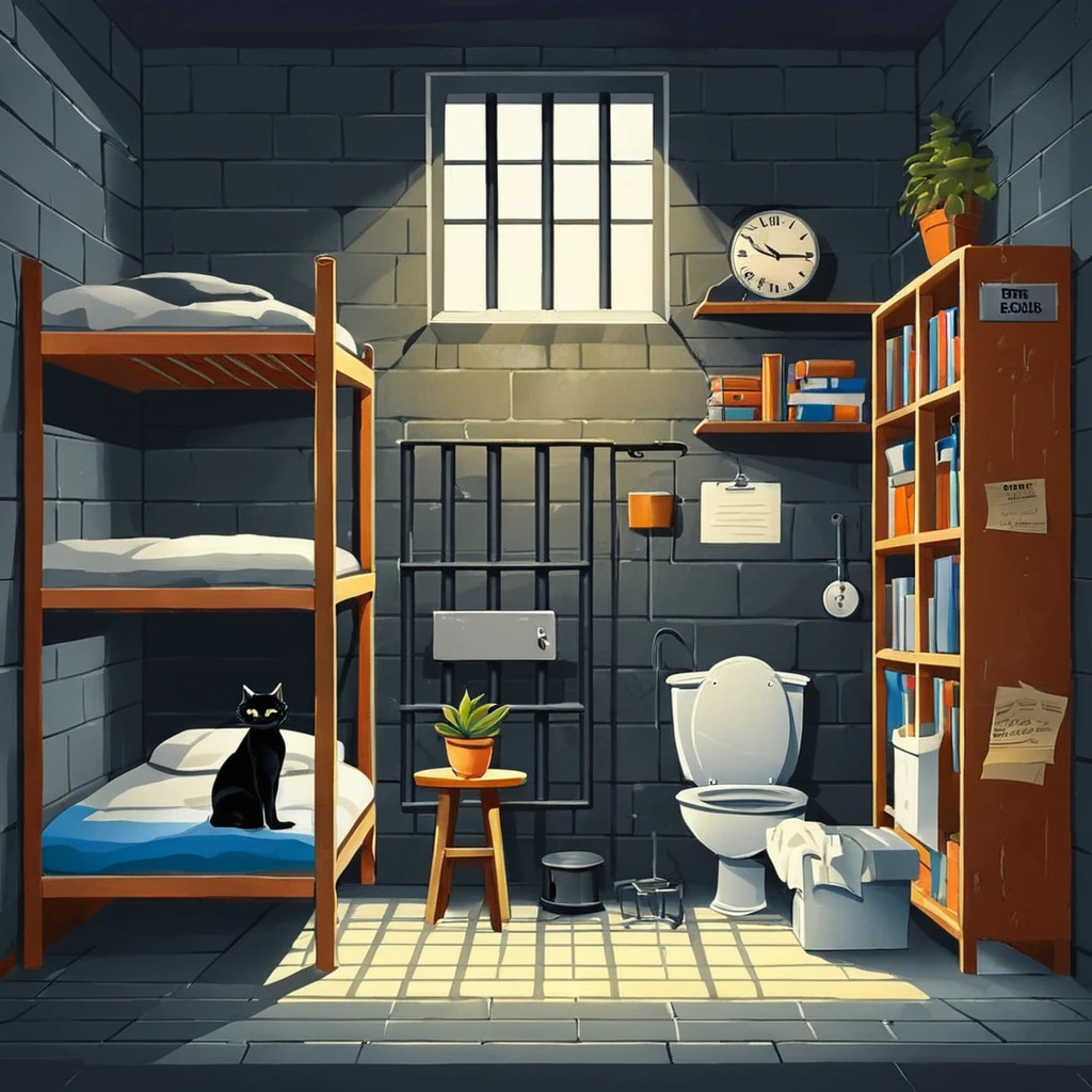 Prison, jail, behind the bars