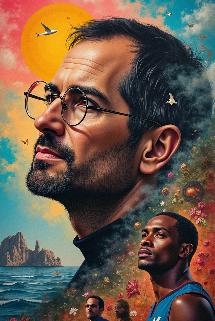 Collage of famous individuals Steve Jobs, Oprah Winfrey, Jim Carrey, J.K. Rowling, and Michael Phelps, with visual elements representing their success stories and achievements.