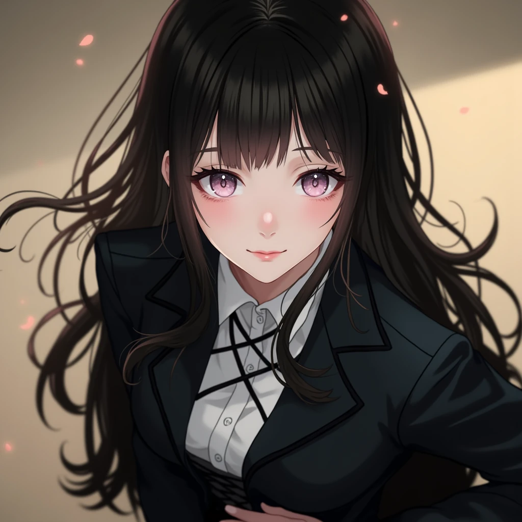 (RAW photo, best quality), (realistic, photo-realistic:1.3), masterpiece, an extremely delicate and beautiful, extremely detailed, CG, unity , 2k wallpaper, Amazing, finely detail, light smile, extremely detailed CG unity 8k wallpaper, huge filesize, ultra-detailed, highres, absurdres, soft light, (((medium hair:1.3), short bang, pink hair, floating hair novafrogstyle)), beautiful detailed girl, detailed fingers, extremely detailed eyes and face, beautiful detailed nose, beautiful detailed eyes, long eyelashes, light on face, looking at viewer, (closed mouth:1.2), 1girl, cute, young, mature face, (full body:1.3), ((small breasts)), realistic face, realistic body, beautiful detailed thigh, (ulzzang-6500-v1.1:0.8), business suit, cross-laced clothes, collared shirt, open clothes, in office, detailed office, open cardigan, black thighhighs, miniskirt, black underwear, unbuttoned shirt,
