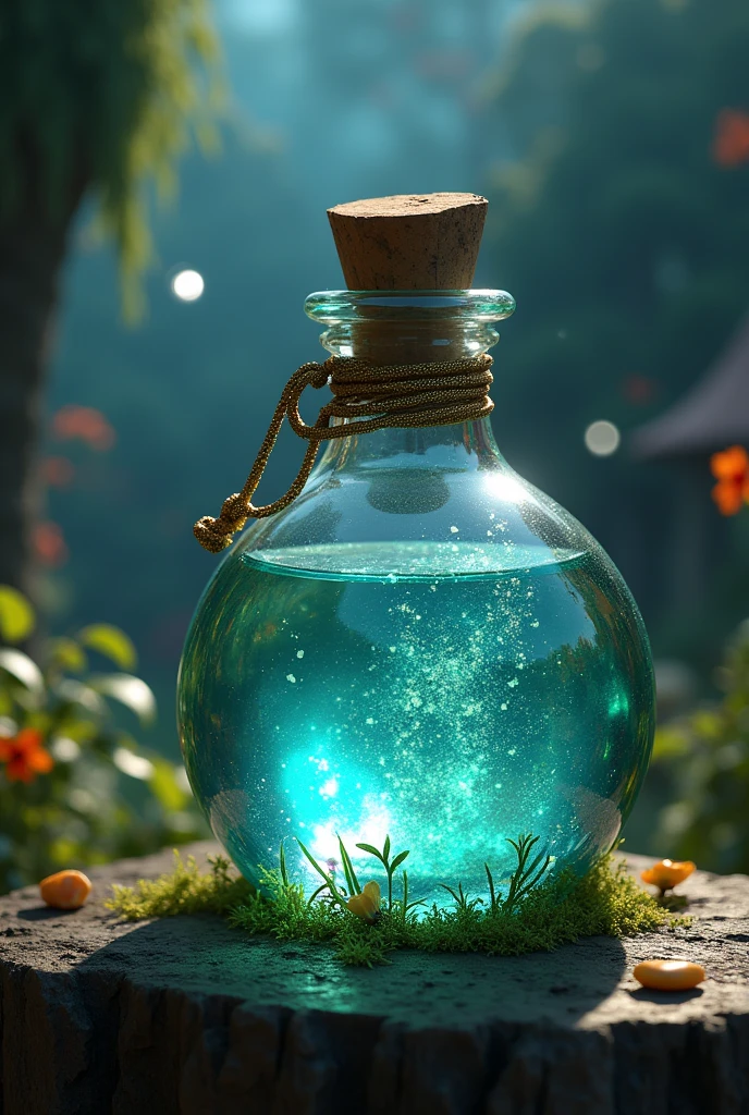 create alice in wonderland potion, say drink me, that the potion looks shiny