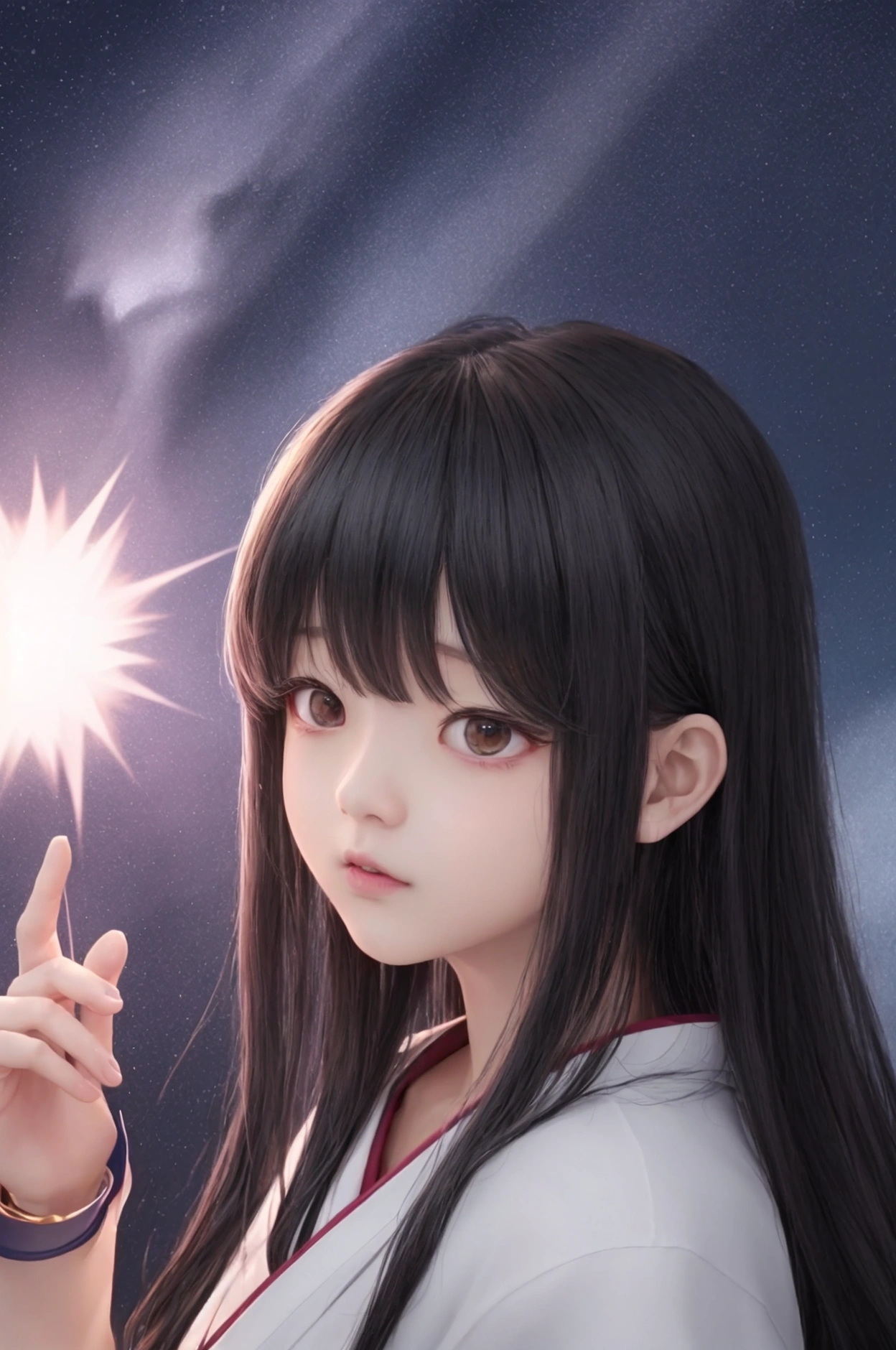 Cut 4: 高天原の中心に立つgod殿。god々Where the power of。god殿の細部が立体的に描かれ、Creates a solemn atmosphere。