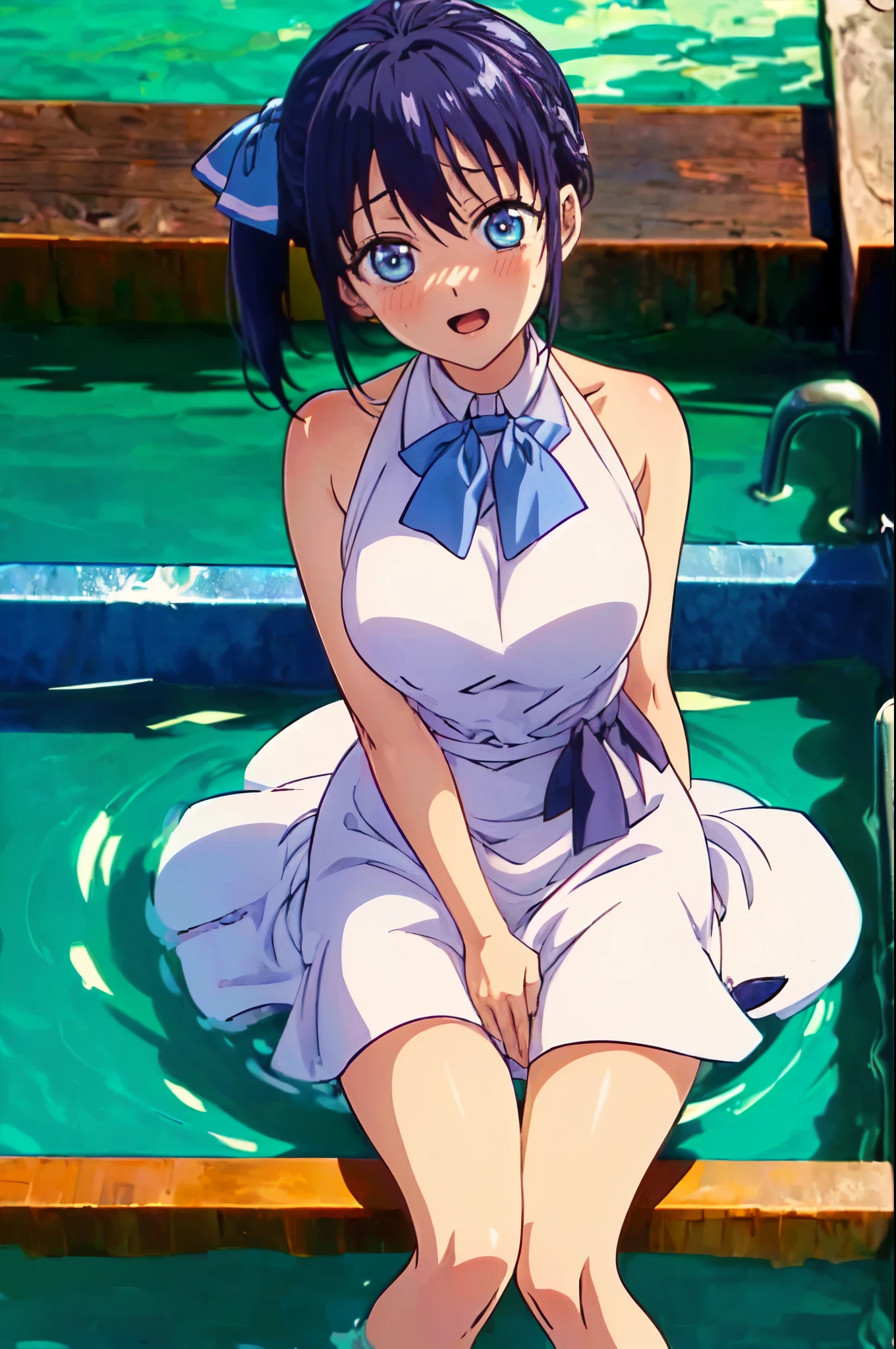 ((highest quality、muste piece、High resolution))、(Zoom photo from the front:1.95、Pose that invites men、black hair、first round、short hair)、(((Glasses、sailor suit:1.5、semen、wet body:2.5、wet body、open legs、Ahegao:2.5、bukkake sex、inside the casino:1.5)))、Ahegao、((wet body、bukkake sex、big breasts))