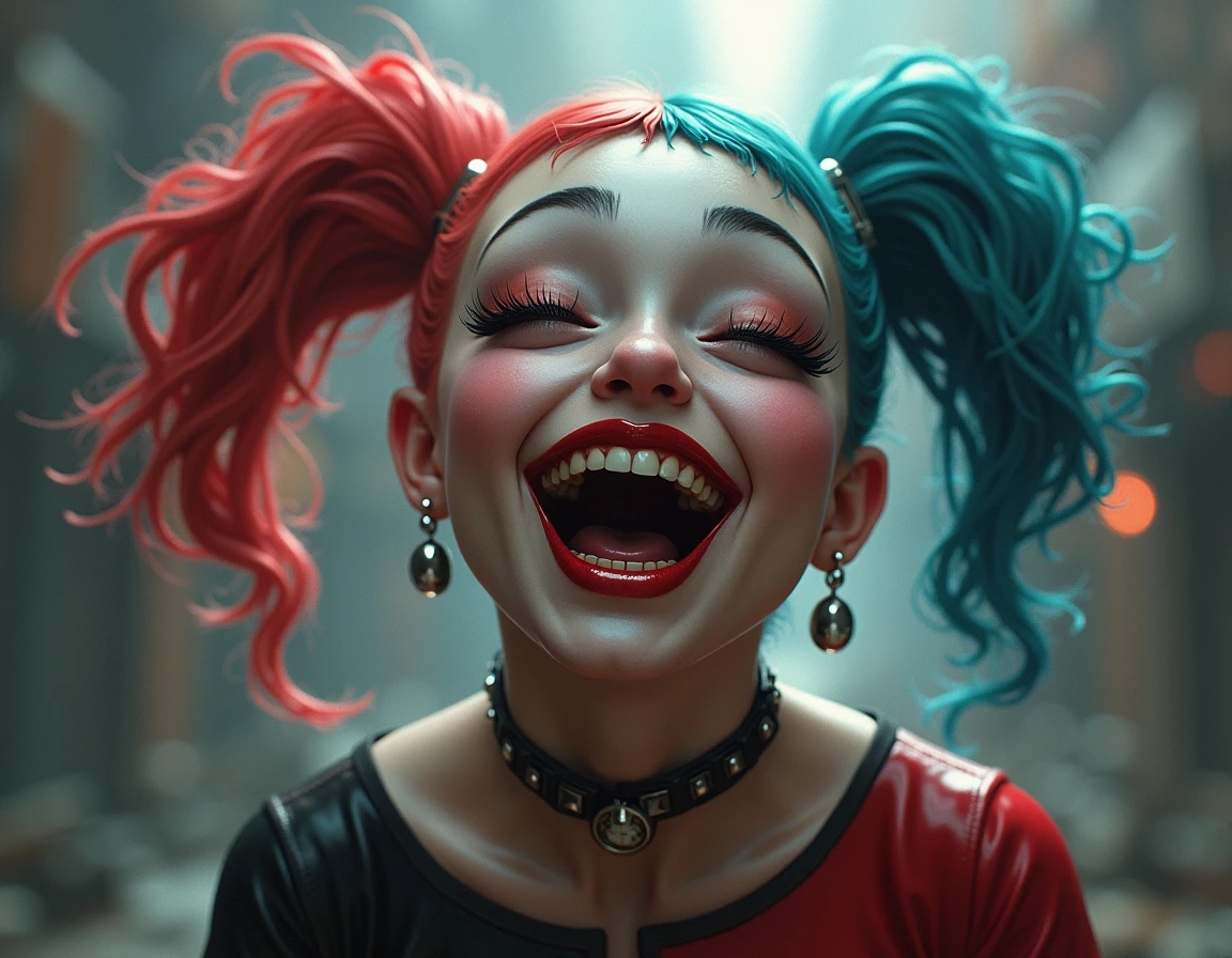 harley quinn riendo