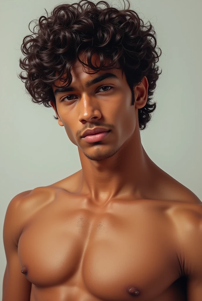 semi-curly hair,brown skin color,fit 20 year old boy,bangladeshi