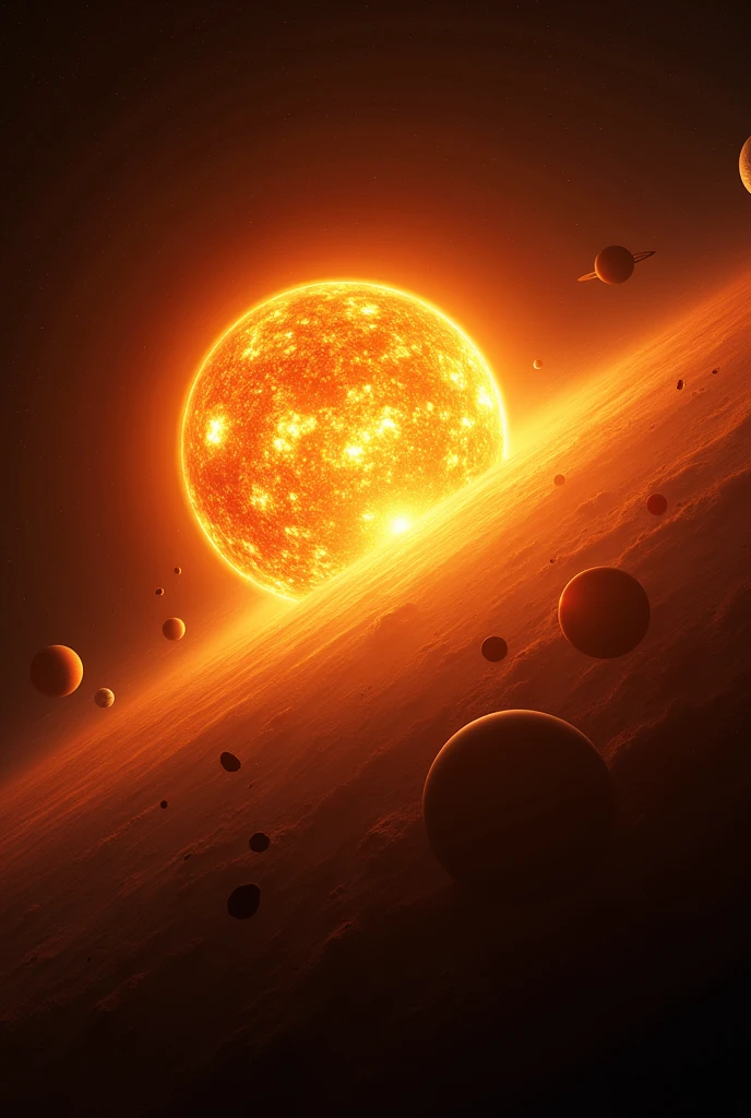 visually striking image of the Sun compared to the rest of the solar system