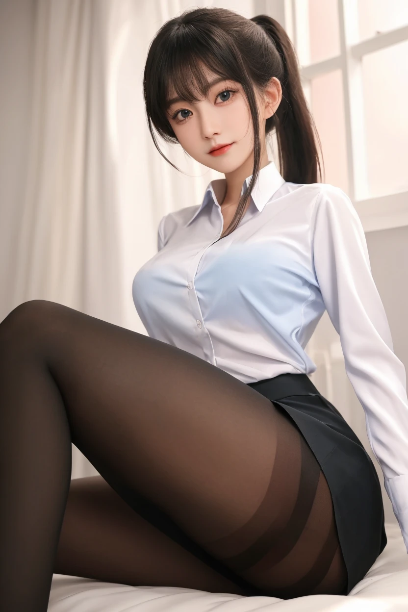 (masterpiece:1.2, highest quality), (realistic, photorealistic:1.4), beautiful illustrations, (natural side lighting, movie lighting), Depth of written boundary, 
looking at the viewer,Front view, 1 girl, English, OL, 30 years old, suit、wearing a jacket、Shirt with wide open chest、perfect face, Cute symmetrical face, shiny skin, 
random hairstyle、Big eyes, droopy eyes, long eyelashes chest), thin, beautiful thighs、Tall and beautiful hair, beautiful face, fine and beautiful eyes, beautiful clavicle, beautiful body, beautiful breasts, beautiful thighs, beautiful feet, beautiful fingers, 
((fine fabric texture)), 
(beautiful scenery),(The document warehouse is the background), Are standing, (smile),  (((skirt lift, Panties and random colored garter belts are visible..)))