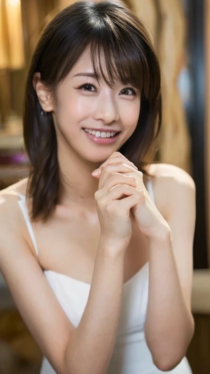 ((Highest quality, 8k,)), Browsing Caution, front, Heavy chest, charm, Accurate limbs, First Person View, (masterpiece:1.3), Realistic, photo-Realistic, RAW Photos, Beautifully detailed face, Pale skin, Detailed hair texture, Perfect body, Anatomically correct,Natural neck length, (Beautiful Hそしてs), (Fair skin:1.2), (Highest quality:1.4), finely,(Very beautiful facial details), (Big Breasts:1.0),フルnude、Fashion model posing、Whole Body Ezbian、nude、thin、Hip、thin脚、フルnude,Exposing the breasts、Portraiture,One Woman, (RAW Photos:1.2), Intensive、At the bed、Bright room、naked、Japanese、small、Areola、frontを向いて、Bright room、 (Photorealistic photography:1.4), (超Realisticな:1.4), (Realisticな:1.3), (softer lighting:1.05), (映画の照明Improvement of quality:0.9), topless、Underless、上半身naked、naked、, (Bright light:1.2), (Improvement of quality:1.4), (Highest qualityのリアルテクスチャスキン:1.4), Detailed eyes, finely描かれた顔, ( Joyful), (smile:1.1), (Enhances the beauty of skin texture.:1.1)、Stick your butt out、On all fours、Spread your legs、Spread your legs、Show me your crotch、