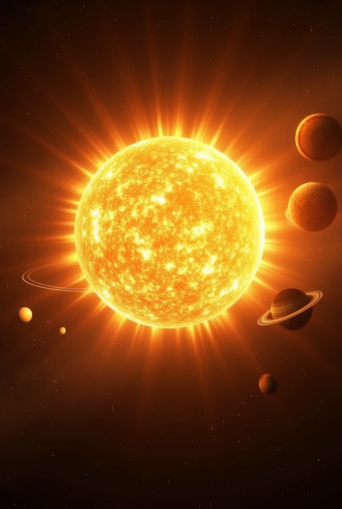 visually striking image of the Sun compared to the rest of the solar system