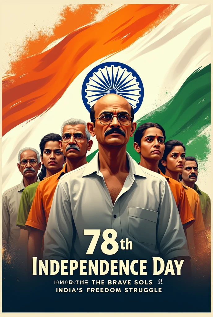 Create a Indian independence day poster use this key word For 15th: 77th Independence Day - let’s celebrate our 77th Freedom with our families & friends & Cherish the Freedom in all Aspects of Life