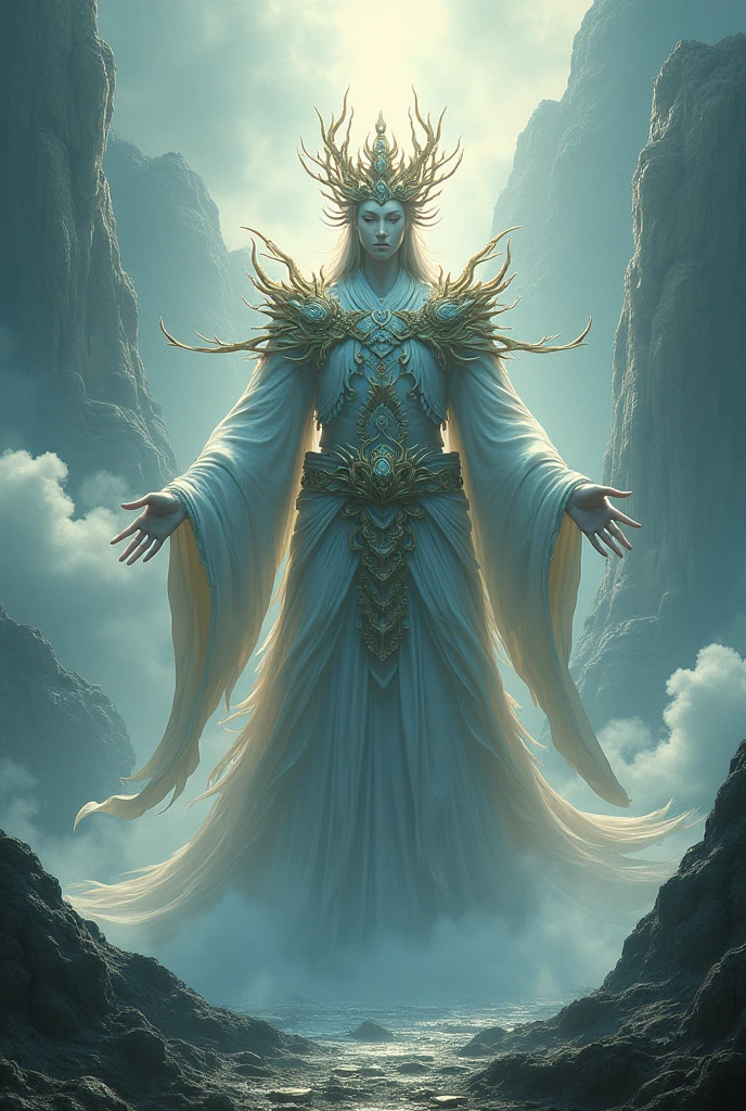 高天原の中心に立つgod殿。god々The power of。god殿の細部が立体的に描かれ、Create a solemn atmosphere。