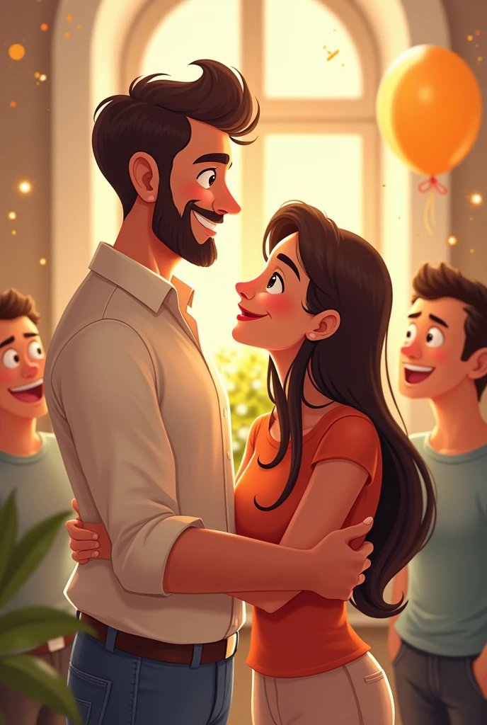 more parents were shock it when they saw a successful again. with respect and a woman is love and support had inspired him to achieve his goal suprised cartoon