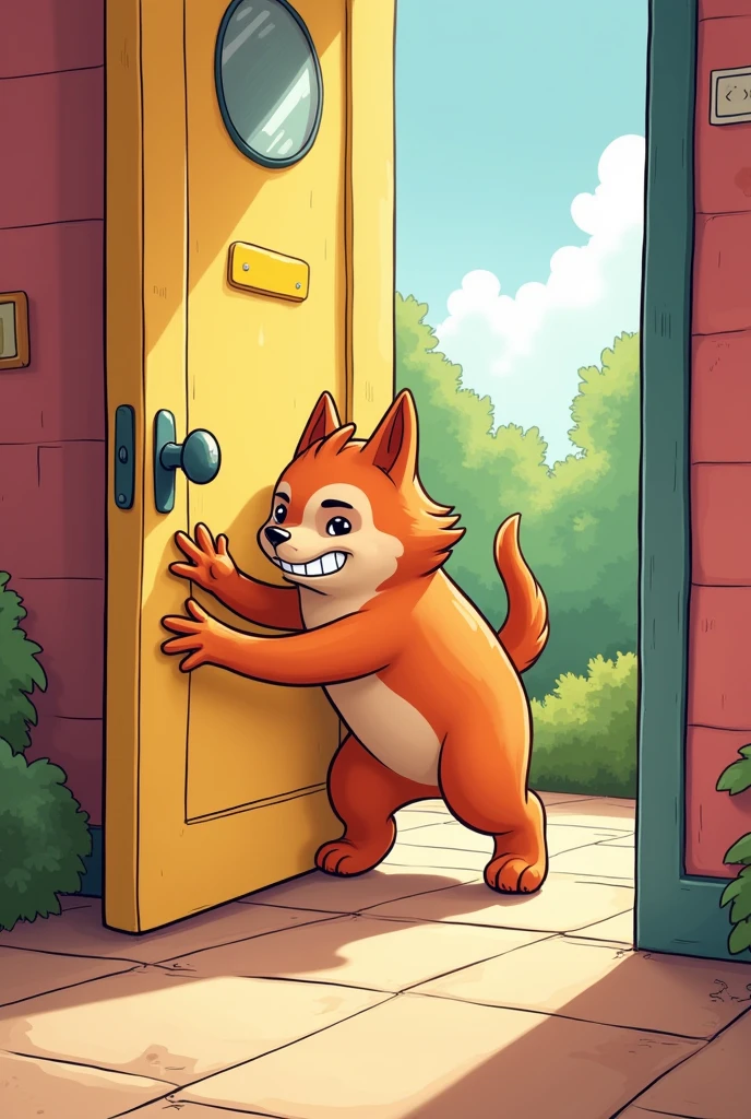 Shut the door cartoon image