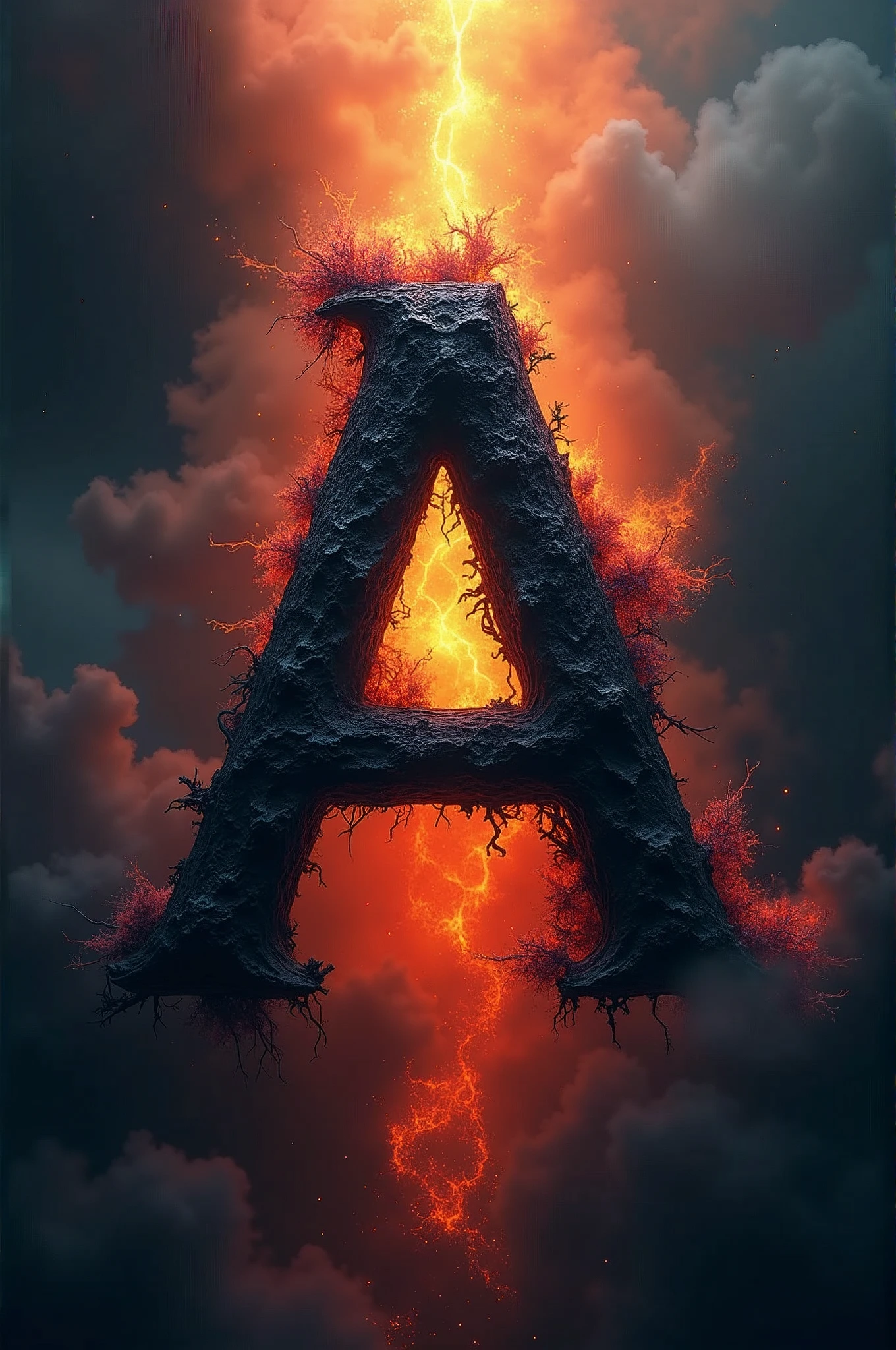 Dark and bright Alex letter