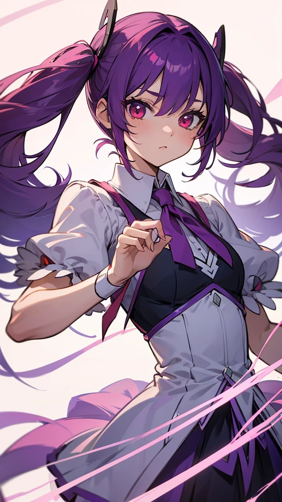Too much exposure,Magical girl,Purple hair Red hair Red eyes,Twin tails,