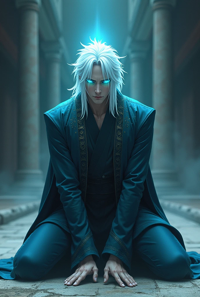 Gojo saturo kneeling
