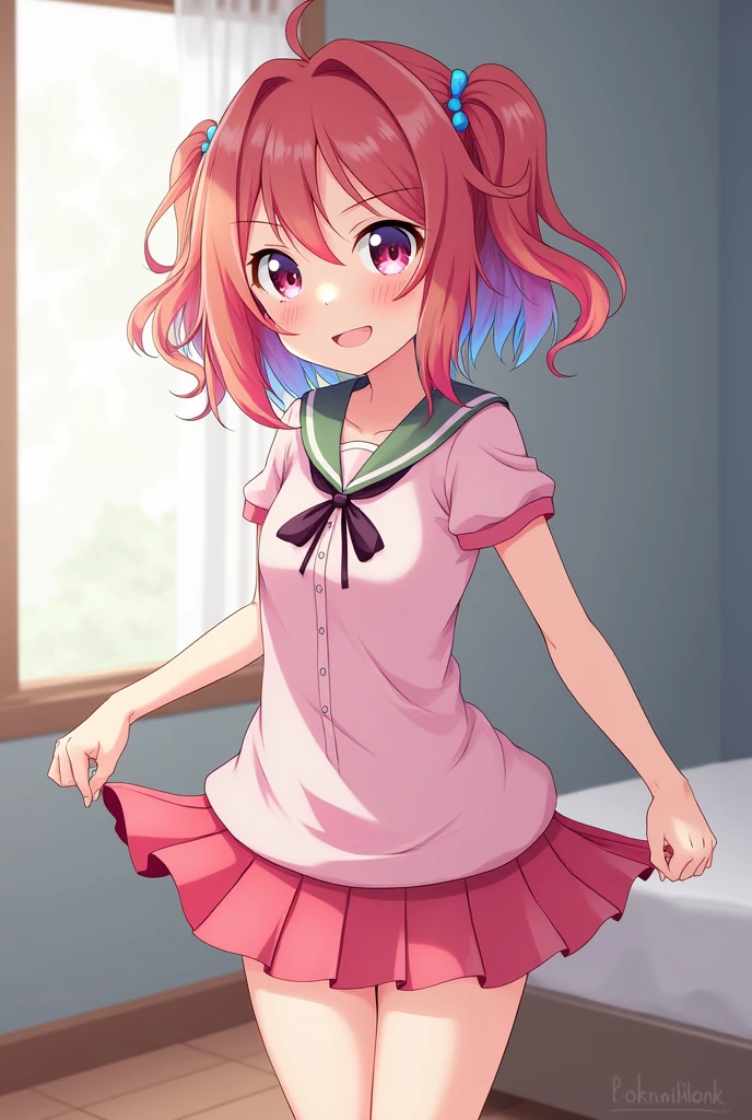 A anime girl take out the pantie