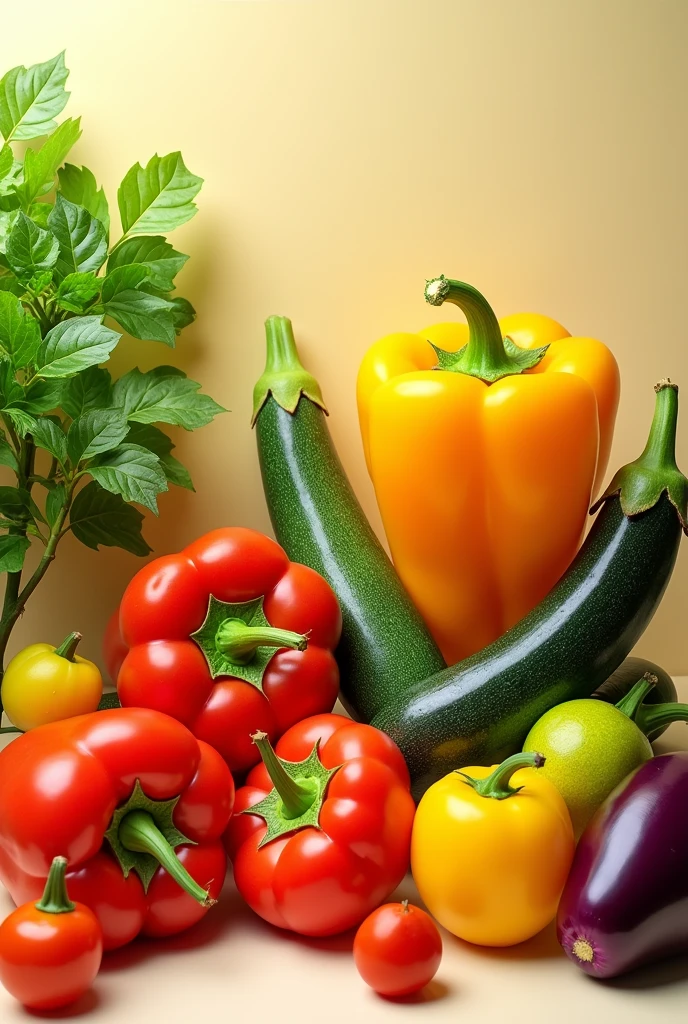 A picture combining three or more summer vegetables