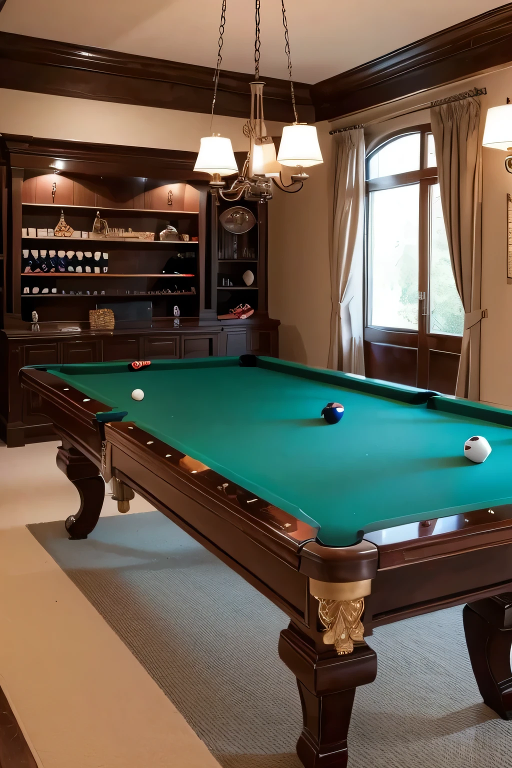 Billiard room,Beauty,Playing billiards,woman