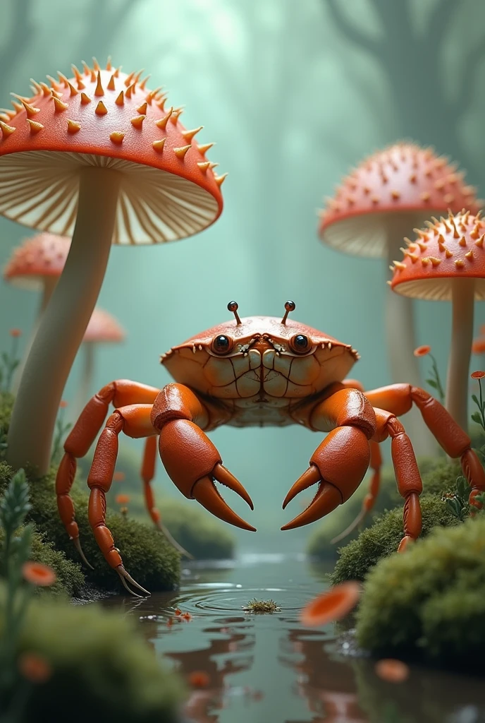 The elegant Crab and Fungus at War demonstrates inner peace and outer charm.。