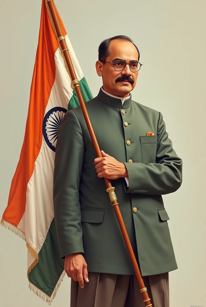 Subhash chandra bose with india flag
hd photo