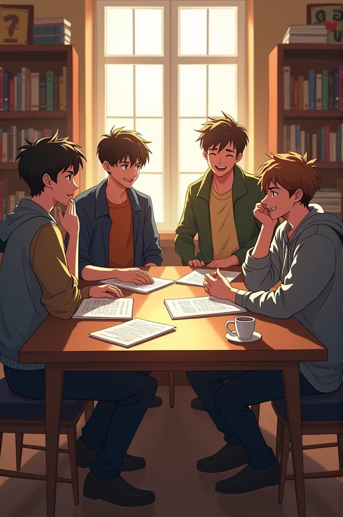boys study group and gossiping