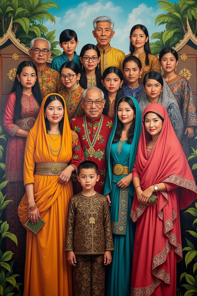 Painting of Malaysian people