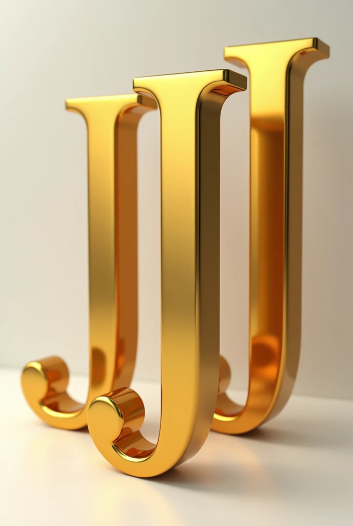 font J J J with gold colour