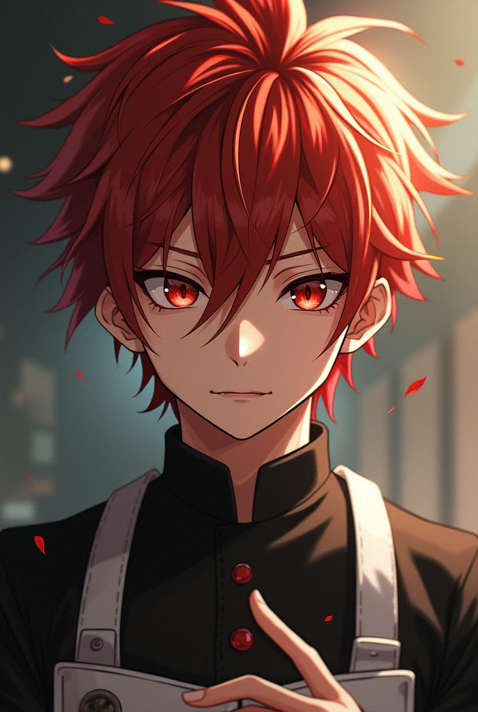 masterpiece, best quality, high quality, 1boy, solo, male focus, looking at viewer, upper body, yukihira_souma