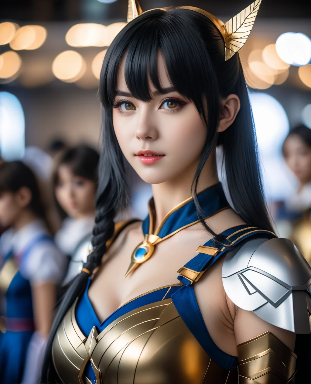 (best quality, 4K, masterpiece, Stunning details:1.1), The room is full of young cosplay girls, Shallow depth of field, E671, Lens 50mm F/2.0, (Reality) (RAW photos))