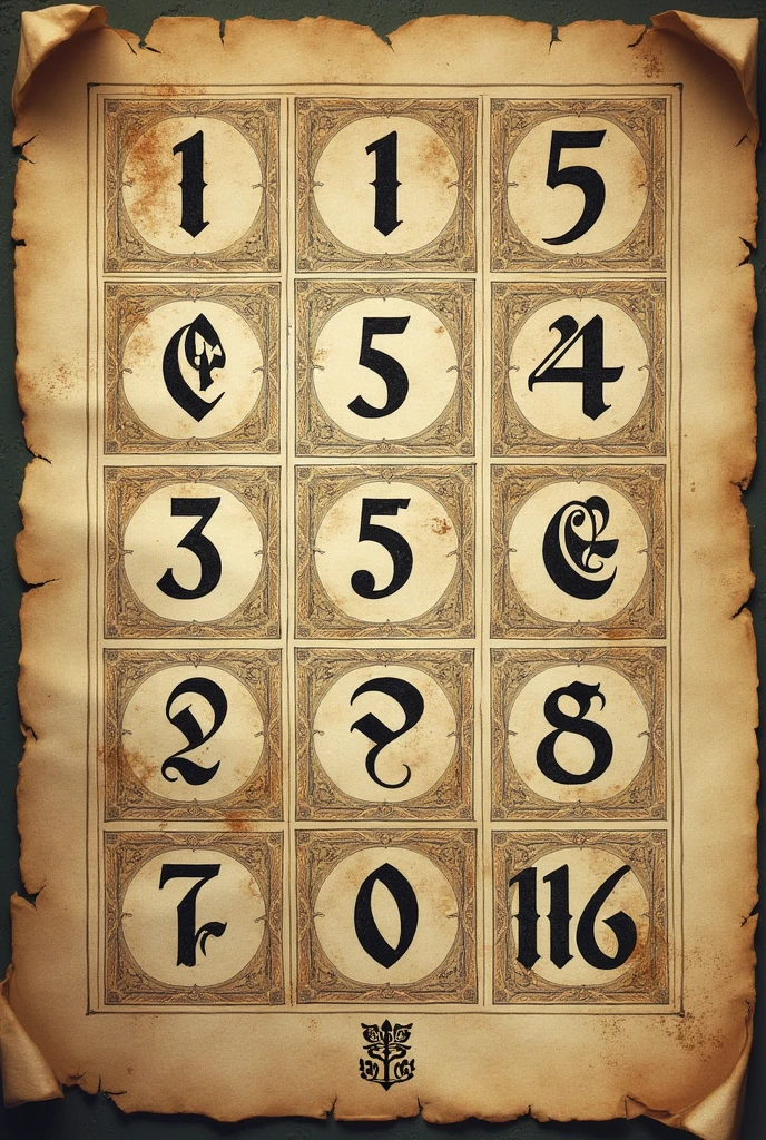 Create a old manuscript The Fibonacci sequence begins with the following 14 integers: 0, 1, 1, 2, 3, 5, 8, 13, 21, 34, 55, 89, 144, 233 ...