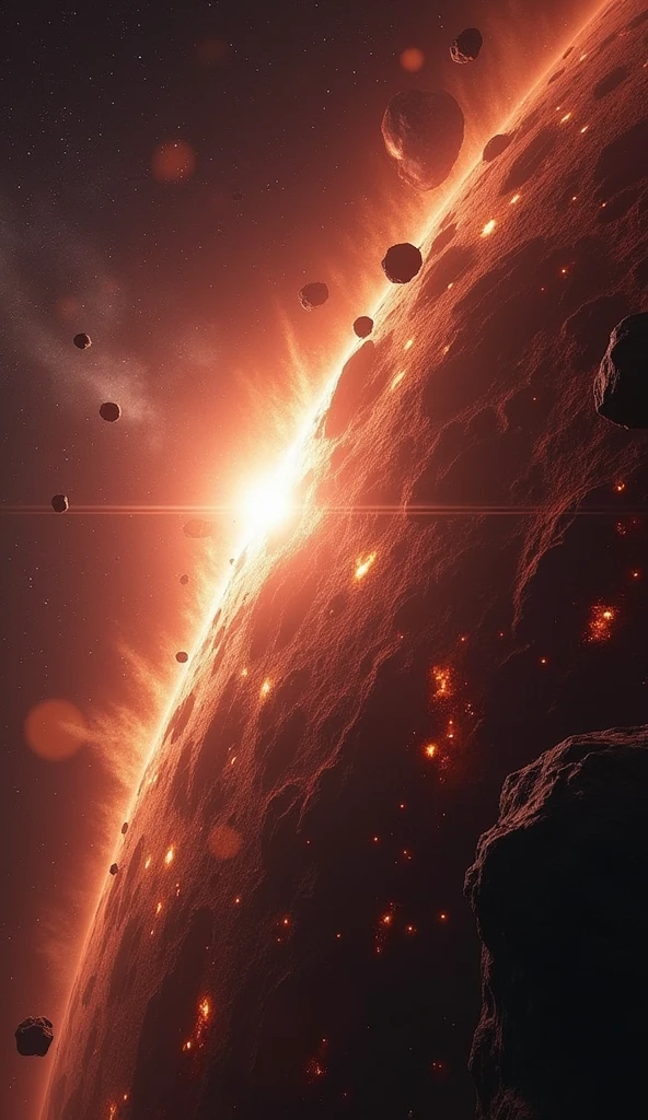 gigantic meteor, from space to the earth, impact, judgement day,
