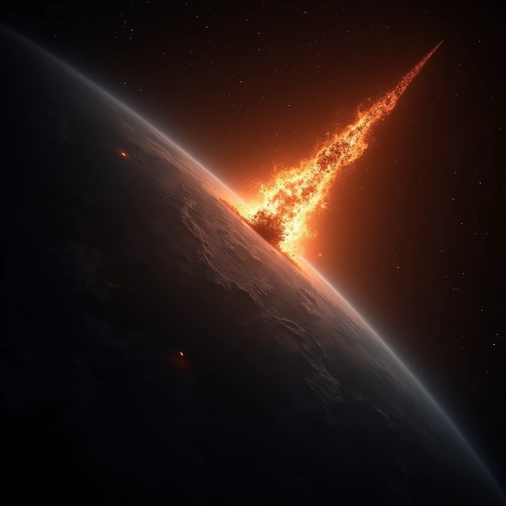  gigantic meteor, from space to the earth, impact, judgement day, 