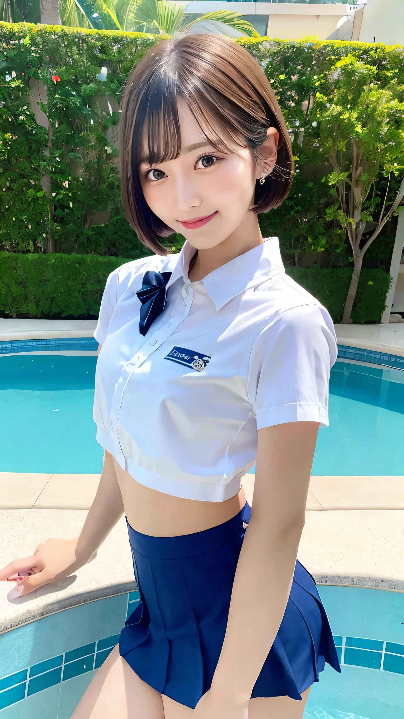 The top half of a traditional sailor suit、Japanese high school students、15 year old female, RAW shooting, (realism: 1.8, Realistic), High-definition CG integrated 8K wallpaper, One Girl, camera'sight, ((Straight from the front))), (Headquarters Skin: 1.8, Glowing Skin)), 8k er, Digital single-lens reflex camera, Soft lighting, high quality, (whole body: 0.5) (Professional Lighting: 1.6), Japanese women, 足首からwhole bodyまで, Shooting from the feet up, height: 160cm, Weight 50kg, (((Her skirt is lifted up and her lingerie is visible.)))、(((Legs open)))、Tartan Skirt