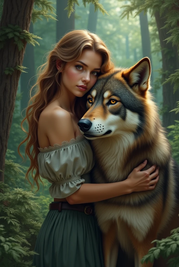 Original photo, Beauty and Werewolf, In the Woods, 80mm, f/1.8