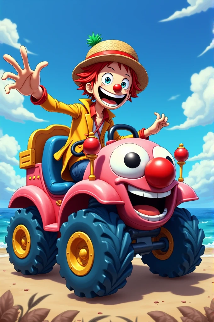 Facebook cover photo of the clown buggy from the one piece series 