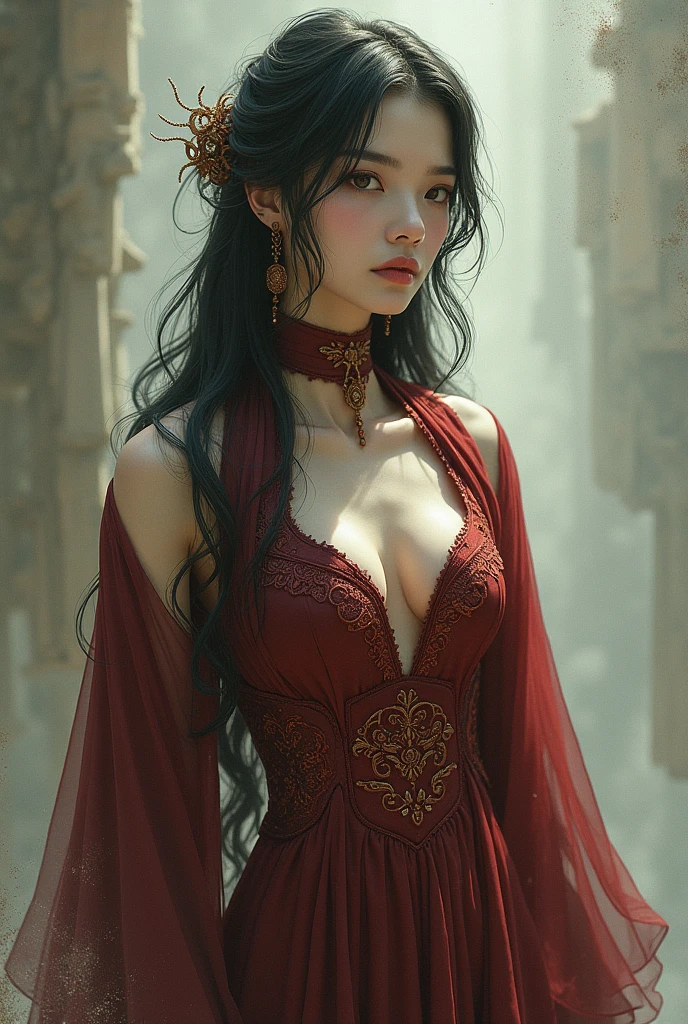 Bajiramenguru wearing a cheongsam
